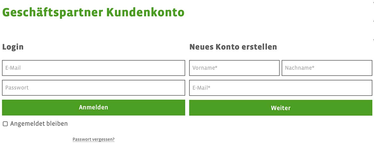 Anmeldemaske